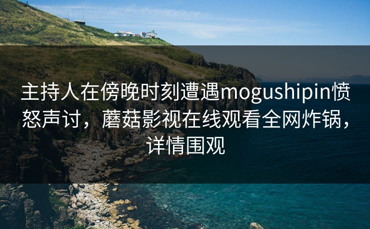 主持人在傍晚时刻遭遇mogushipin愤怒声讨,蘑菇影视在线观看全网炸锅,详情围观