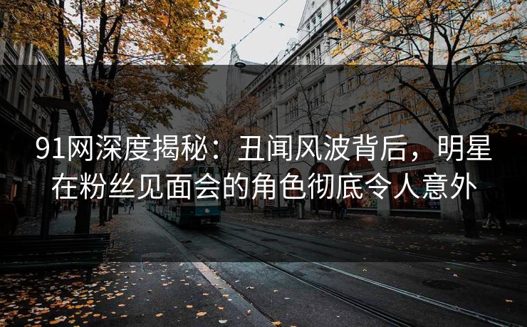 91网深度揭秘：丑闻风波背后，明星在粉丝见面会的角色彻底令人意外